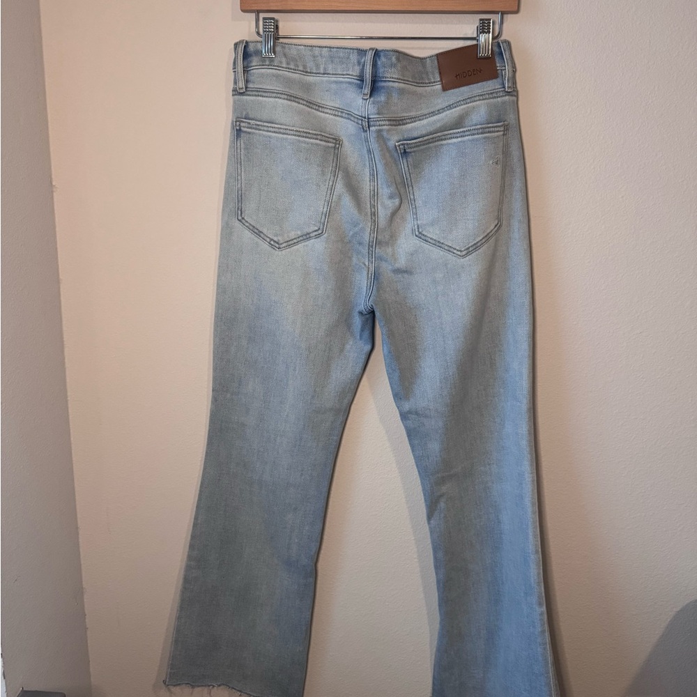 Hidden Los Angeles NEW Light Wash Jeans Bootcut Inside Slit High Waist Size 30 - Picture 9 of 10